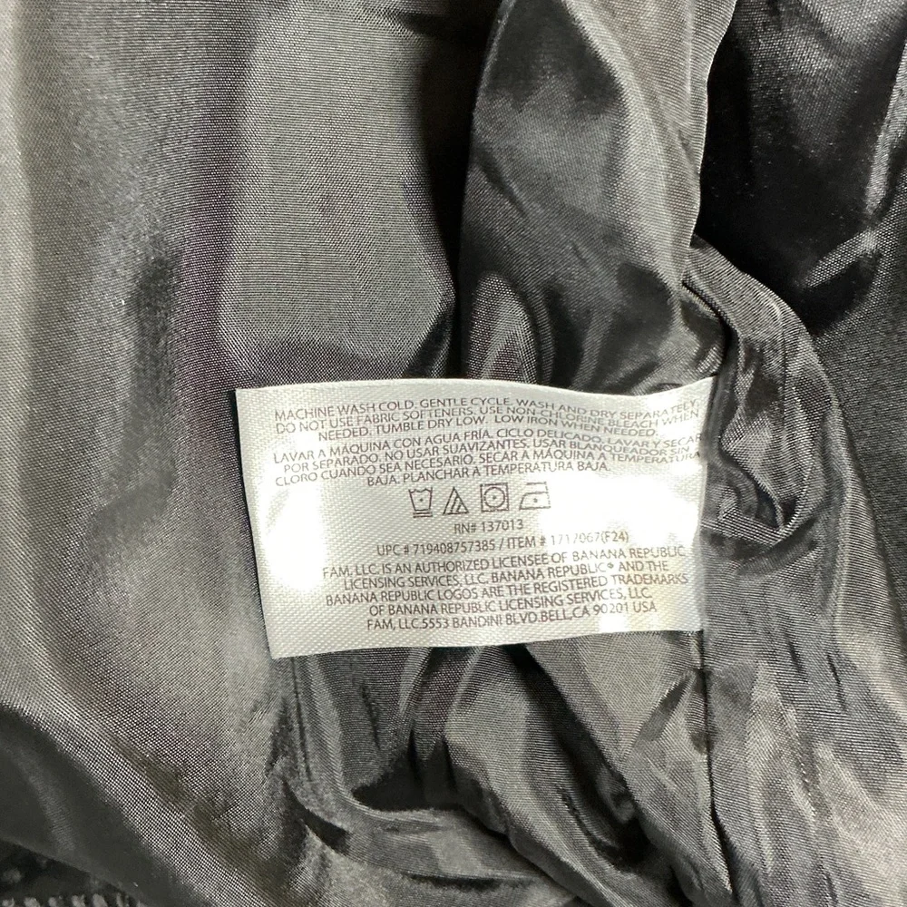 Banana Republic Men Black Full Zip Bomber Jacket Coat XXL Casual Minimalist Out